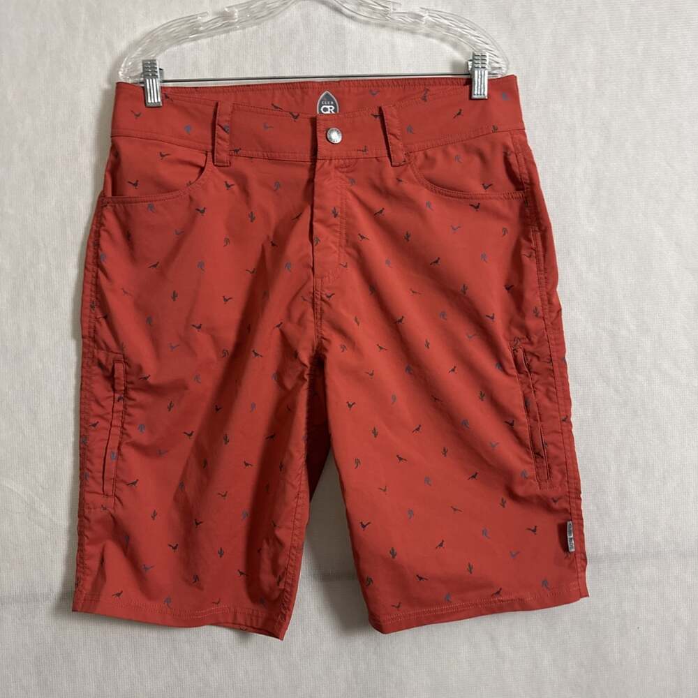 CR Club Ride Women's Size Large Printed 12" Bermuda Zip Pocket Shorts